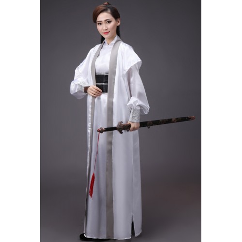Hanfu men's Chinese folk dance costumes china traditional warrior knight drama cosplay robes dresses costumes